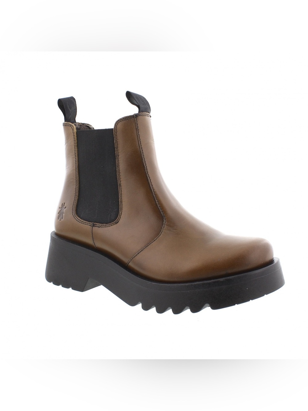 Fly London Chunky Platform Lug Sole Leather Chelsea Boots Size 9/9.5